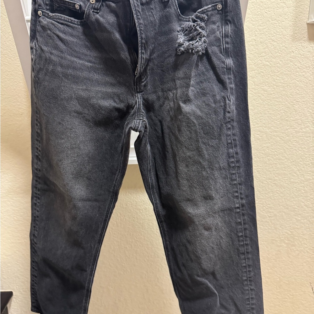American Eagle Outfitters Distressed Gray Boyfriend Jeans